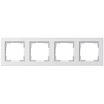 Slēdžu pārsega plāksne Gira E2 Balta — termoplastiska, bezskrūvju dizains, 80.8×294.7×9.3 mm