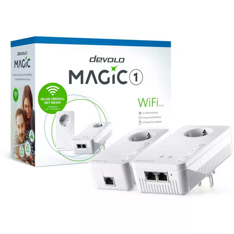 Magic 1 WiFi 2-1-2 Starter komplekts, Powerline divi adapteri