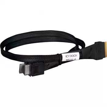 Iekšējais SAS kabelis RAIDSONIC MB206L-B slims 50 cm SAS 8i uz OCuLink 4i