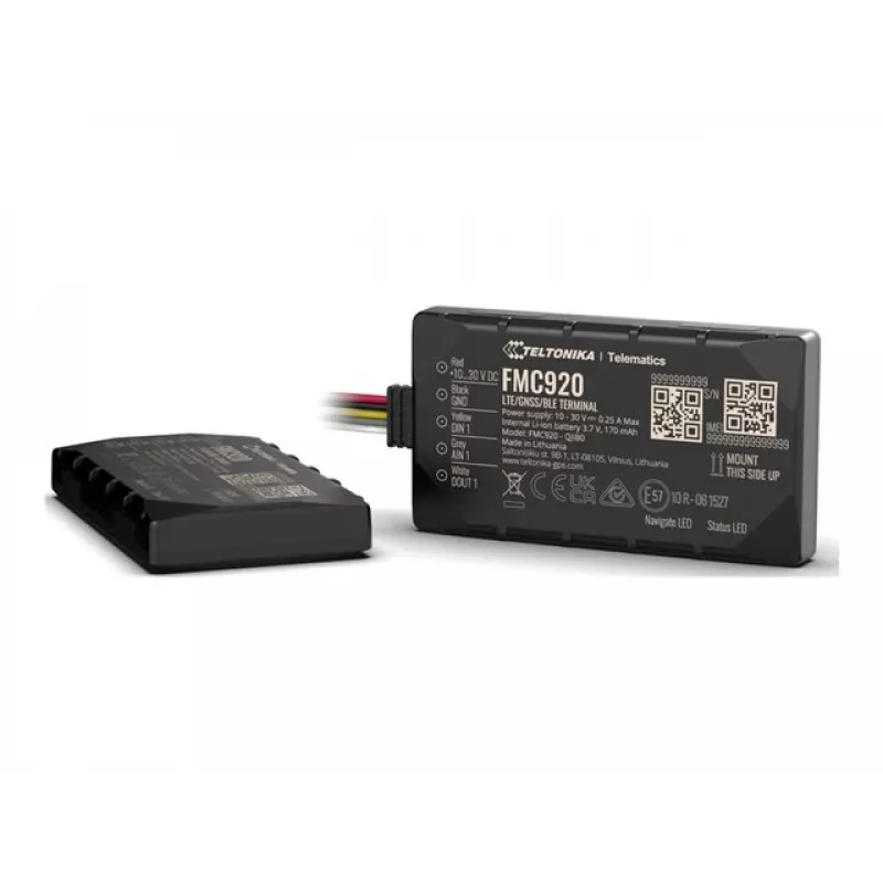 GPS izsekotājs Teltonika FMC920 4G LTE CAT 1 0.128GB Melns