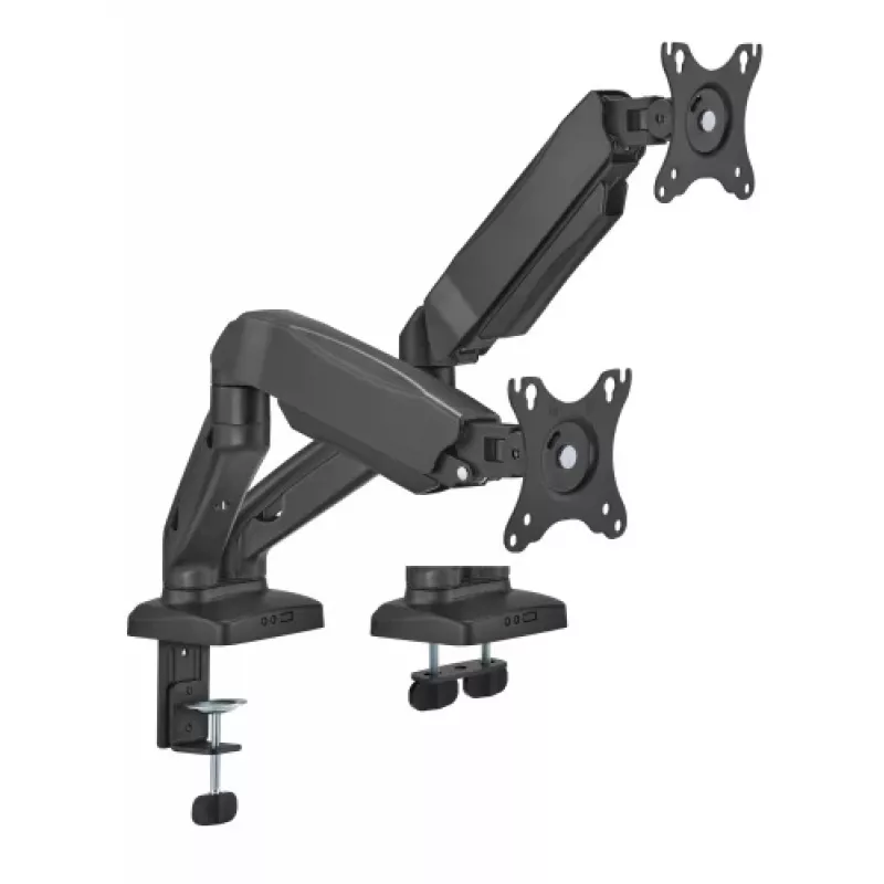 Monitora roka up up Ekonomiskais Interaktīvais Līdzsvara Divkāršais Monitora Roka Matēta Melna VESA 75x75/100x100