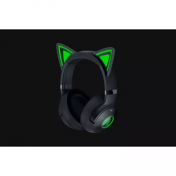 Austiņas Razer Kraken Kitty V2 BT — Bezvadu Bluetooth, apkārtauss, galvas stīpa, 20–20000 Hz, 325 g, melnas