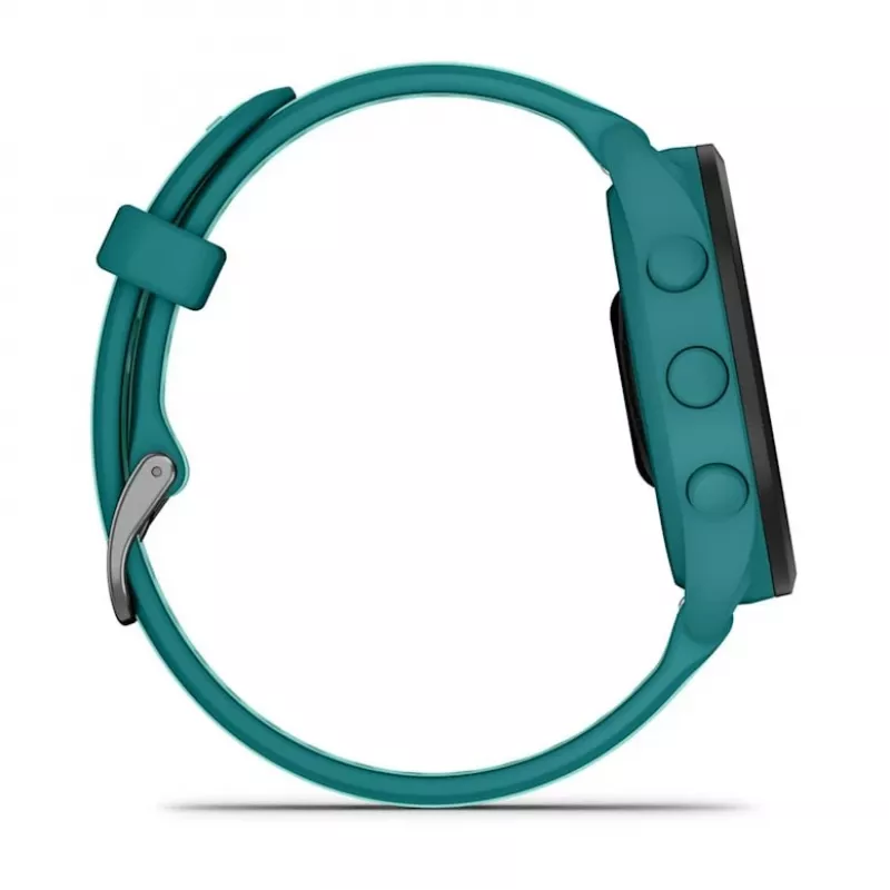 Viedpulkstenis GARMIN Forerunner 165 Music — 43 mm polimēra korpuss, 1,2 collu AMOLED, 4 GB, GPS/GLONASS/Galileo, 5 ATM
