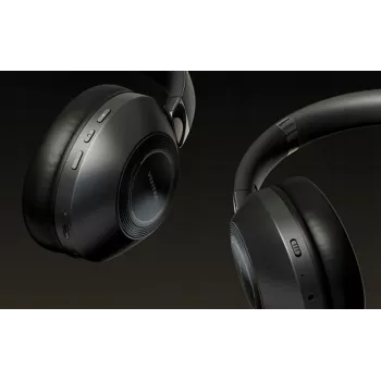 Austiņas Vention NBBB0 SoundMate S11 — bezvadu Bluetooth 5.3 aizauss austiņas, uzlādes futrālis 400 mAh, līdz 20 stundām, melns