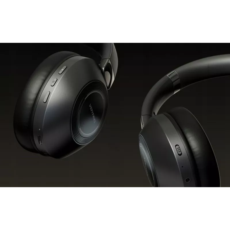 Austiņas Vention NBBB0 SoundMate S11 — bezvadu Bluetooth 5.3 aizauss austiņas, uzlādes futrālis 400 mAh, līdz 20 stundām, melns