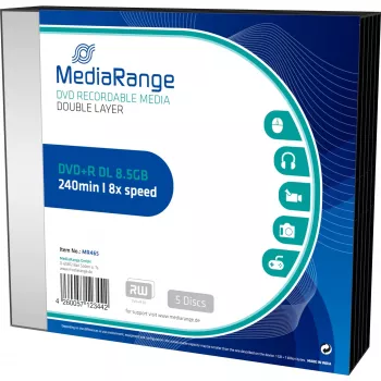 DVD+R DL MediaRange MR465 8.5 GB 5 gab.
