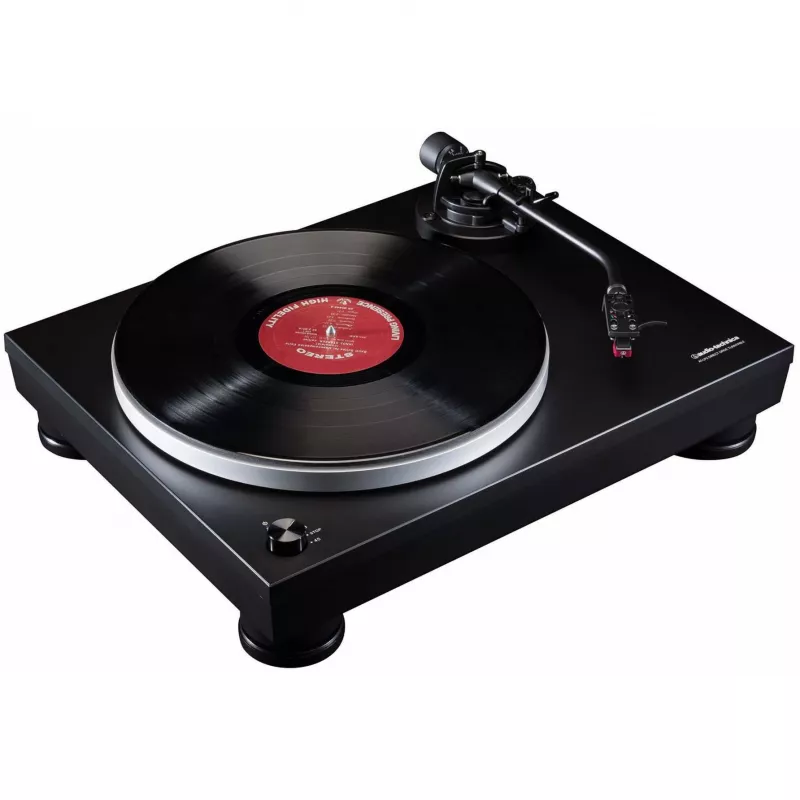 Audio-Technica AT-LP5X skaņuplašu atskaņotājs ar tiešo piedziņu, melns