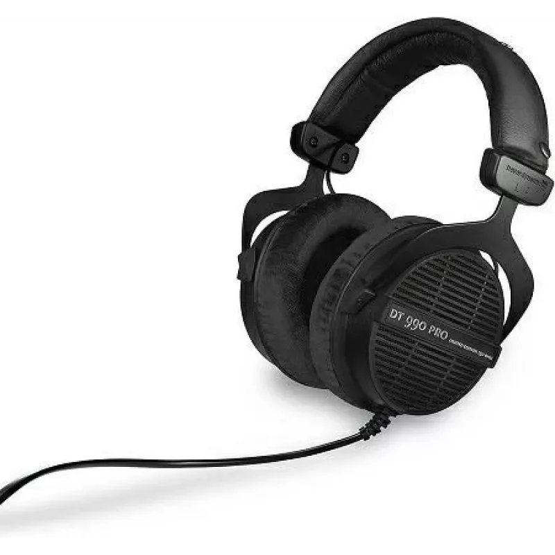 Studijas austiņas Beyerdynamic DT 990 PRO — vadu, slēgtas, apļveida, 250 Ω, 3 m kabelis, melnas