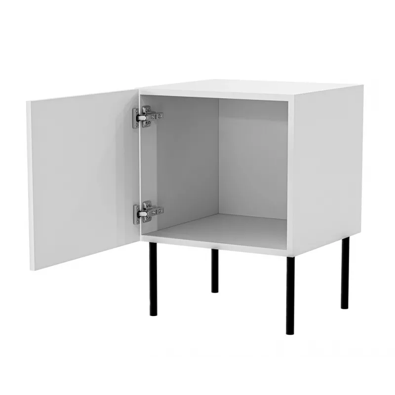 Naktsgaldiņu komplekts 2 gab., cama meble PALAZZO BIS 45×39×A59 cm, balts matēts, MDF/skaidu plātne