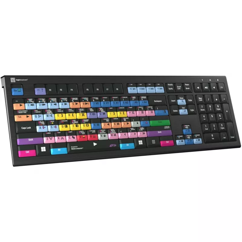 Montāžas tastatūra LogicKeyboard Astra 2 Pro Avid Media Composer ar fona apgaismojumu, UK, PC