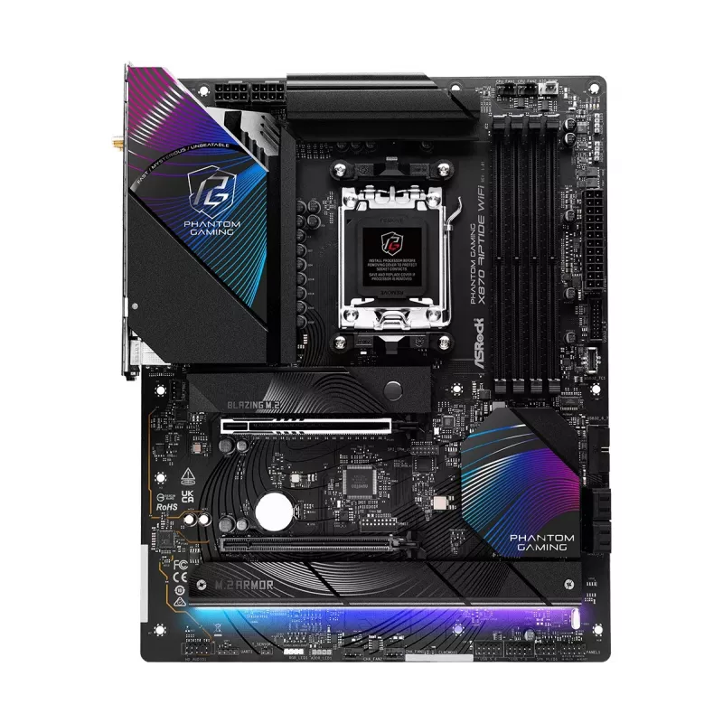 Mātesplate ASRock X870 Riptide WiFi — ATX, AMD X870, Socket AM5, DDR5, 4 DIMM, 256 GB, Wi‑Fi 7, 2.5GbE