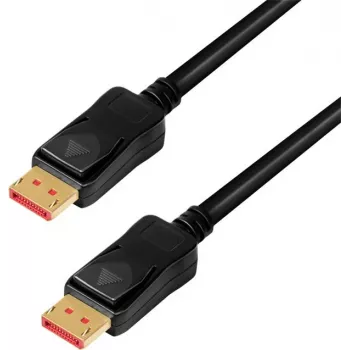 LogiLink CDV0100 DisplayPort kabelis DP/M–DP/M, 8K/60 Hz, pastiprinātājs, melns, 10 m (CDV0100)