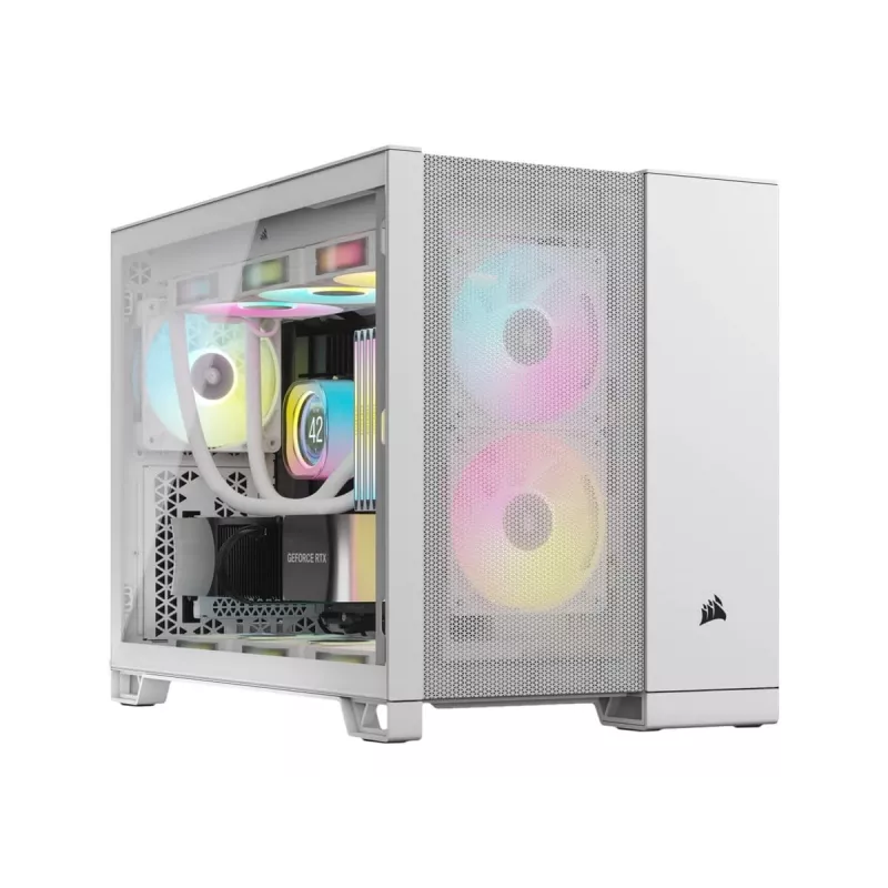 Corsair 2500D AIRFLOW Micro ATX Dual Chamber PC Case – balta CC-9011264-WW