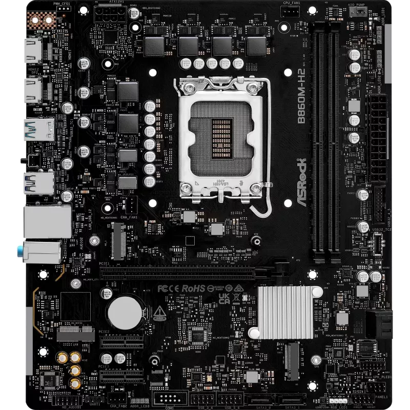 ASRock B860M-H2 DDR5 LGA1851 Micro-ATX mātesplate