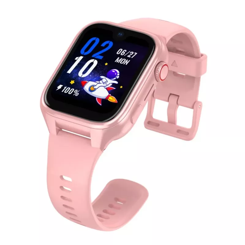 Viedpulkstenis Stelio Junior Pro AI 4G ST-SWJ102-PK — bērnu 4G pulkstenis, rozā