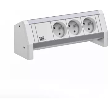 Barošanas sadalītājs Bachmann DESK 3xUTE modelis 902.0297 – galda elektrosadalītājs ar 3 UTE rozetēm