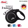 Ievelkamā suņu pavada Flexi New Classic L 5 m Melna – aukla, lielām šķirnēm (25–45 kg), maks. slodze 50 kg
