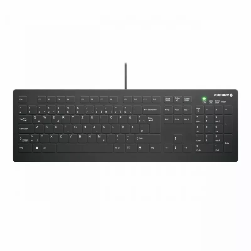 Tastatūra CHERRY AK-C8112 Medical USB QWERTZ Vācu Melna Balta Pilnizmēra