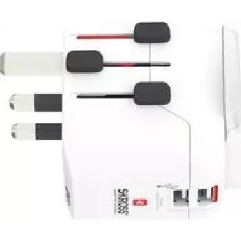 Skross 1302470 ceļojumu adapteris Pro Light USB (2xA) - World (1302470)
