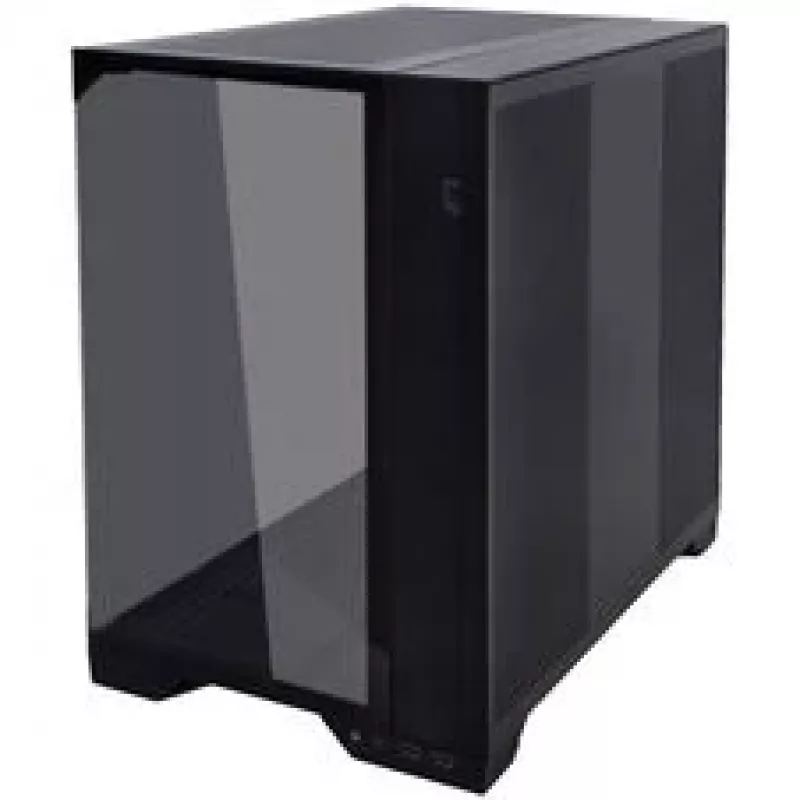 Lian Li O11 Vision Compact PC korpusa komplekts + 3x UNI FAN SL-INF 120 Reverse Blade ventilaators - melns