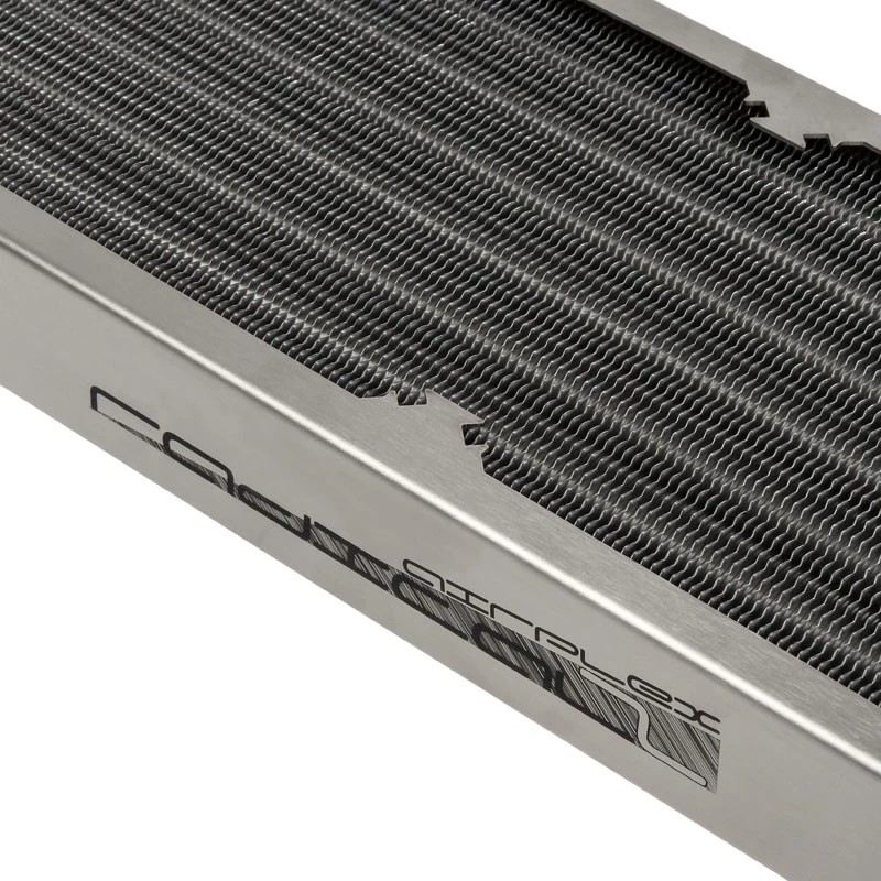 Radiator Aqua-Computer airplex radical 2/480 — Alumīnijs/Varš/Nerūsējošais tērauds, 520×140×40 mm