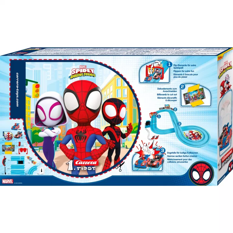 CARRERA Track Set 1First Spidey Go! slotu automašīnu trase 2,9 m garumā