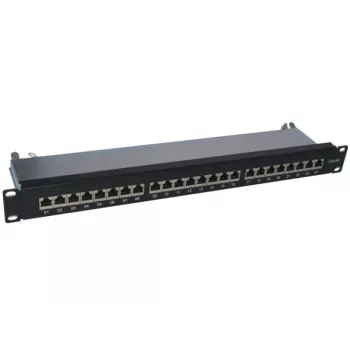 Ielāpu panelis 1U Alantec PK040 — 24 pieslēgvietas, 10GBase-T, RJ45, Cat6a, melns
