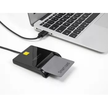 Viedkaršu lasītājs DeLOCK 91724 USB Type-A melns