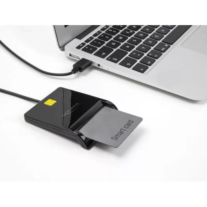 Viedkaršu lasītājs DeLOCK 91724 USB Type-A melns