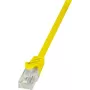 LogiLink CP2097U RJ45 tīkla kabelis, savienojuma kabelis CAT 6 U/UTP 10.00 m dzeltens ar aizsargvāciņu