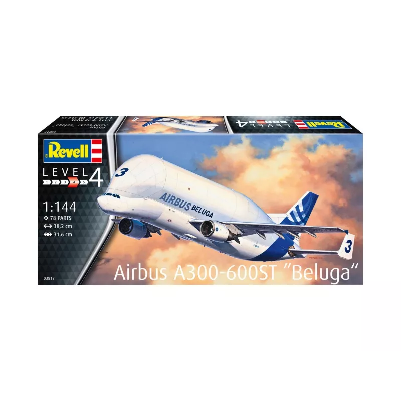 Revell 1/144 mēroga Airbus A300-600 pc(s) Beluga modeļa komplekts