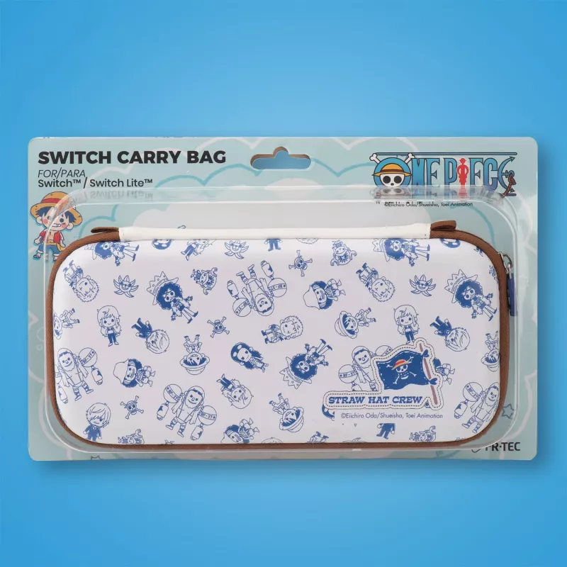 Pārnēsāšanas somiņa FR-TEC One Piece Bag Chibi Nintendo Switch Blue Brown balta
