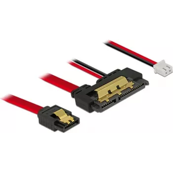 SATA kabelis DeLOCK 85242 0.3m SATA 7-pin SATA 22-pin Melns