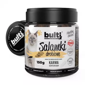 Kaķu gardumi BULT mājputnu garšas 150 g paciņa — gaļīgi, bez graudiem, bez lipekļa un cukura