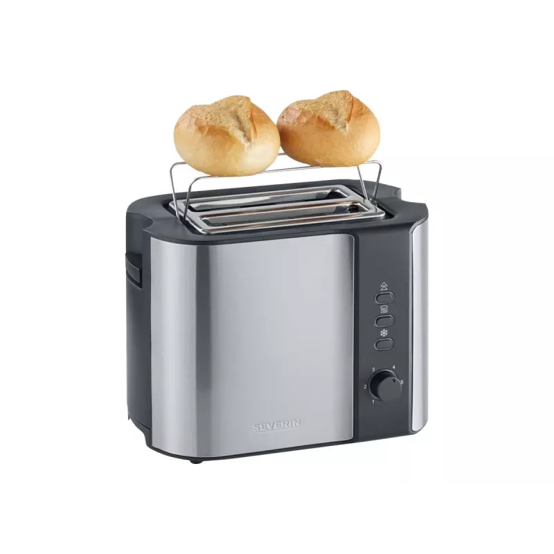Severin 2589 2 šķēles 800 W Melns, Nerūsējošais tērauds