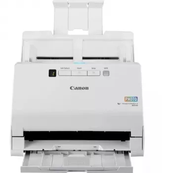 Canon imageFORMULA RS40 fotogrāfiju un dokumentu skeneris, 600 x 600 DPI, 40 lpp./min, 30 lpp./min, pelēktoņu, vienkrāsains, lokšņu padeves skeneris, balts