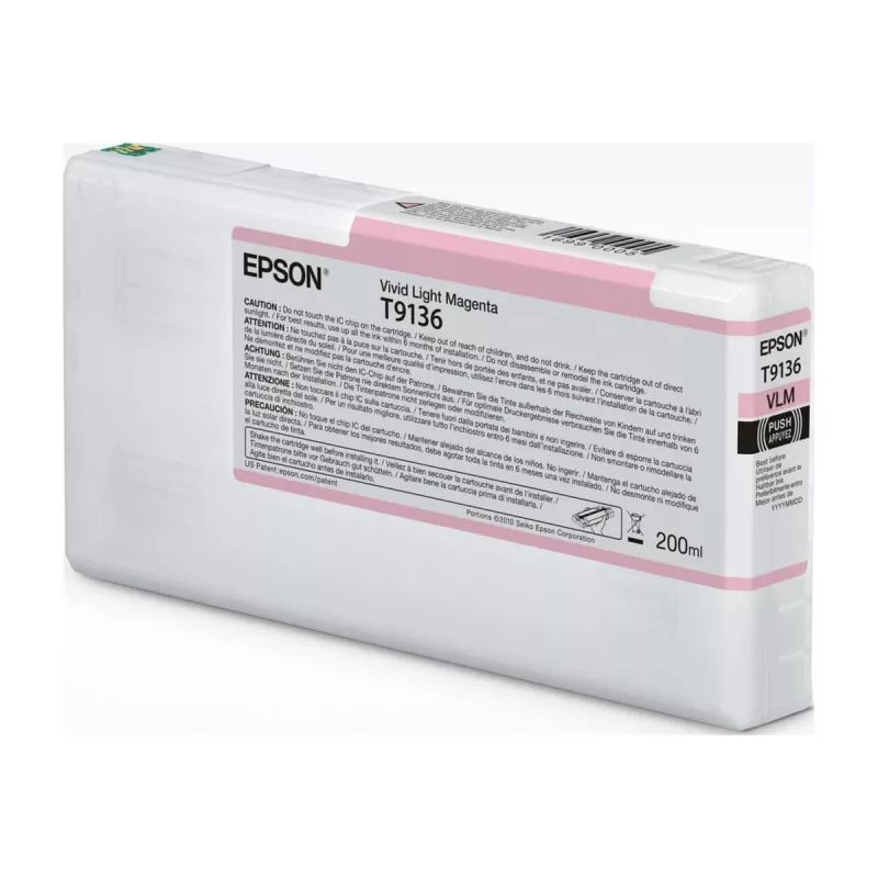 Tintes kasetne Epson T91360N Vivid Light fuksīna oriģināla saderīgiem Epson printeriem