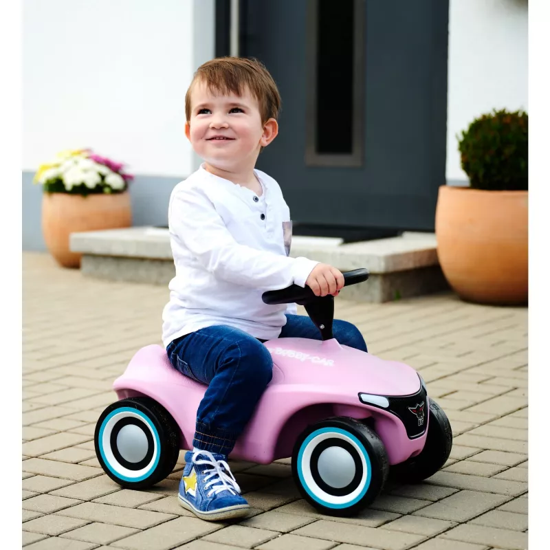 Braucamais rotaļu auto Simba‑Dickie BIG Bobby‑Car‑Neo Rosé, stumjamais braucamrīks bērniem (rozā)