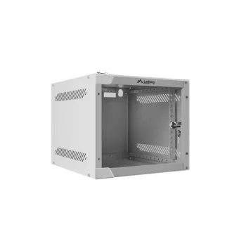 Sienas montāžas skapis LANBERG WF10-2304-10S 4U, 280×310×247 mm, 20 kg ietilpība, pelēks
