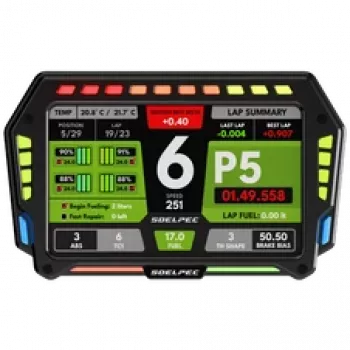 SOELPEC XR-7 Displejs, Simracing skārienekrāns, RGB telemetrija - melns