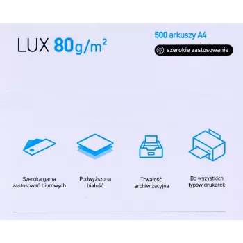 Paper copier office POLLUX (A4; 80g/m2; 500 sheets; balta, matte)