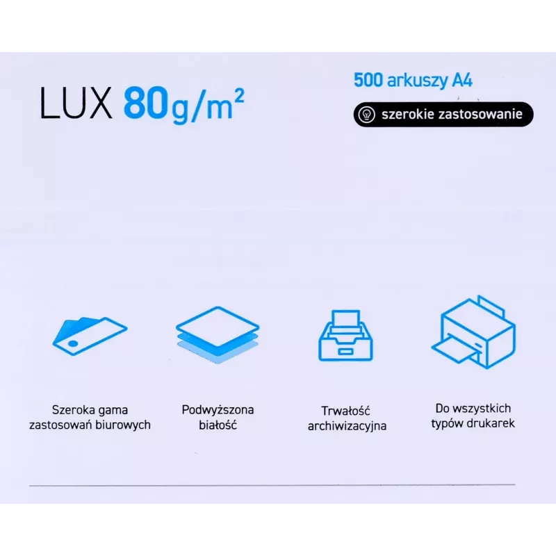 Paper copier office POLLUX (A4; 80g/m2; 500 sheets; balta, matte)