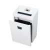 HSM Pure 420 dokumentu smalcinātājs — daļiņu griezums P-4, 24 cm darba platums, 15 lapu ietilpība, 35 L tvertne, balts