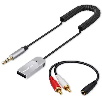 Bezvadu audio uztvērēja adapteris QOLTEC HiFi BT6.0 2xRC – Bluetooth audio uztvērējs skaļruņiem un automašīnu stereosistēmām