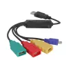 DeLock USB2.0 ārējais 4 portu kabeļu HUB - Hubs - 4 x USB2.0 - Galddatoram (61724)