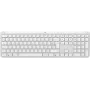 Logitech Signature plāns K950 - tastatūra - 100% - pilna izmēra - bezvadu - Bluetooth 5.1 LE - AZERTY - franču - pelēkbalta (920-012454)