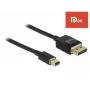 DeLOCK - DisplayPort kabelis - DisplayPort (vīr.) uz Mini DisplayPort (vīr.) - 2 m - Melns - 8K atbalsts