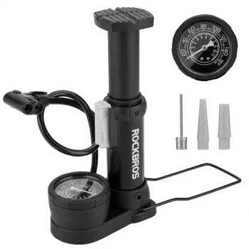 Rockbros 42610002001 Velosipēda grīdas sūknis ar manometru Melns