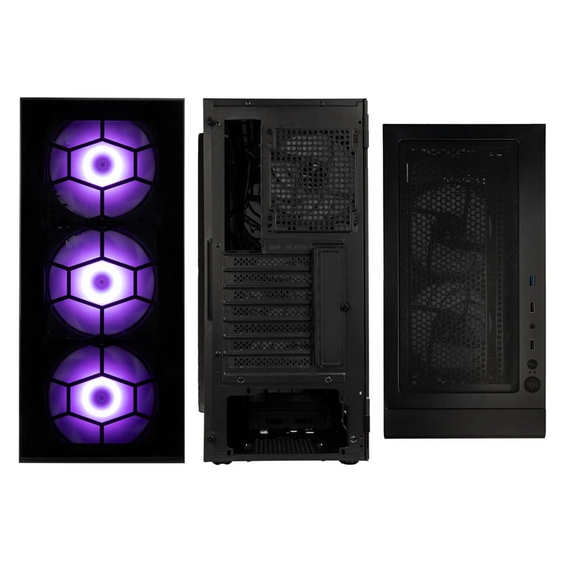 Kolink Observatory HF Plus Glass ARGB Midi-Tower - melns