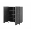 Shelving unit ABETO 100.5 x 40 x 121.5 cm grafīta/glancēts grafīta